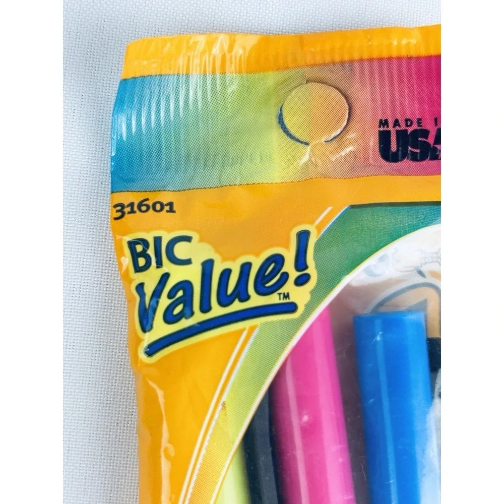 Vintage Bic Brite Liner Neon Fluorescent Highlighters 3 Pack 2001 NOS Sealed